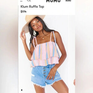 SHOW ME YOUR MUMU boho cropped top. $114US  $ 150 CAD